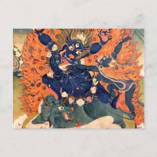 Yama Dharmaraja Buddhistische Gottheit Postkarte