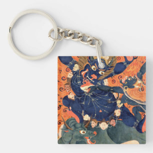 Yama Dharmaraja Buddhistische Gottheit Schlüsselanhänger