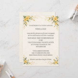 Yamabuki Wedding Invitation Einladung