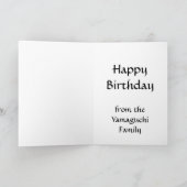 Yamaguchi Monogram Birthday Karte (Innenseite)