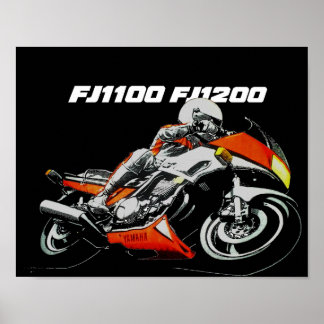 Yamaha FJ Vintag Design Poster