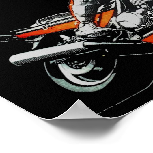 Yamaha FJ Vintag Design Poster (Ecke)