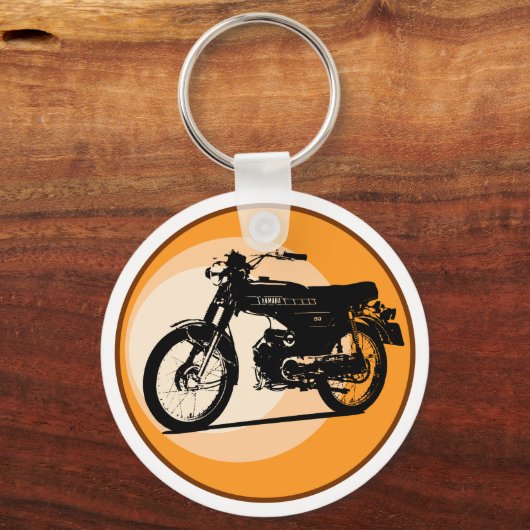 Yamaha FS1E 'FIZZY' Classic moped Schlüsselanhänger (Vorderseite)