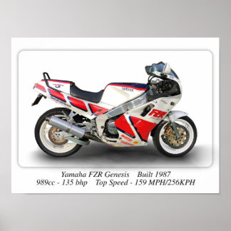 Yamaha FZR Genesis Motorrad - A3-Großdruck Poster