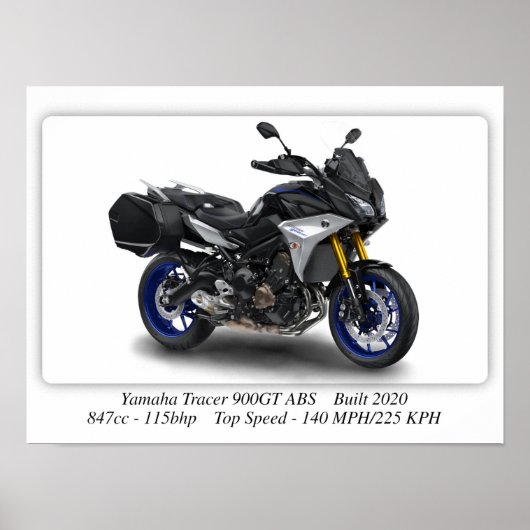 Yamaha Tracer 900 GT ABS Motorrad - A3 Poster (Vorne)