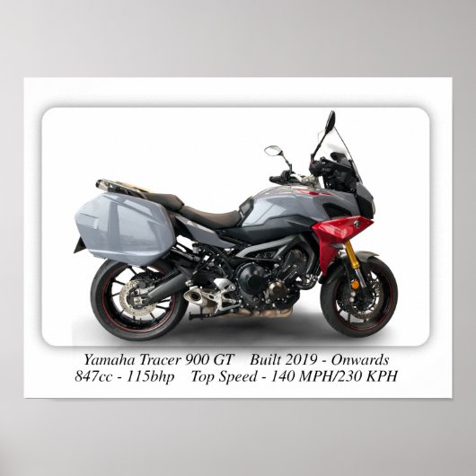 Yamaha Tracer 900 GT Motorrad - A3-Großdruck Poster (Vorne)