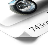 Yamaha TX750 1973 Motorrad - A3/A4-Großdruck Poster (Ecke)