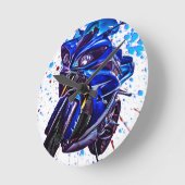 Yamaha YZF R1 Art Print Runde Wanduhr (Winkel)