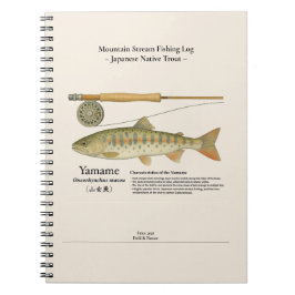 Yamame Mountain Stream Fishing Log Photo Notebook Notizblock