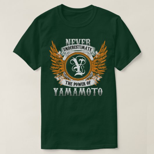 Yamamoto Name Shirt nie unterschätzen Power (Design vorne)