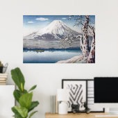 Yamanaka See im Winter von Tsuchiya Koitsu Poster (Heimbüro)