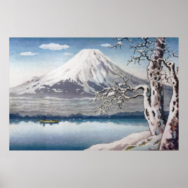 Yamanaka See im Winter von Tsuchiya Koitsu Poster