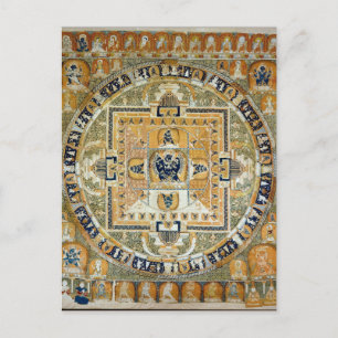 Yamantaka Vajrabhairava tibetischer Gott Mandala Postkarte