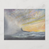 Yamato Emerges from Pacific Typhoon 1944 2010 Postkarte (Vorderseite)