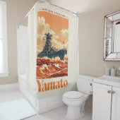 Yamato Japanese Battleship Vintage Maritime Poster Duschvorhang (Beispiel)