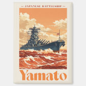 Yamato Japanese Battleship Vintage Maritime Poster Magnet (Vorderseite)