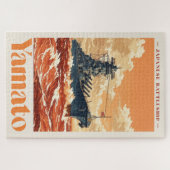 Yamato Japanese Battleship Vintage Maritime Poster Puzzle (Horizontal)