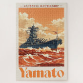 Yamato Japanese Battleship Vintage Maritime Poster Puzzle (Vertikal)