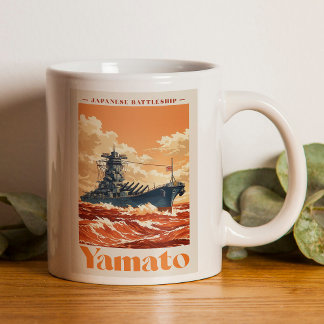 Yamato Japanisches Schlachtschiff Vintage-Maritime Kaffeetasse