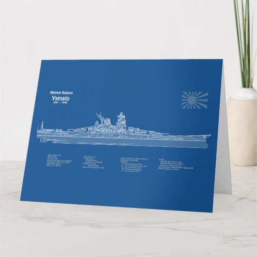 Yamato - Pläne für Schiffskonzepte ABD Dankeskarte (Vorderseite)