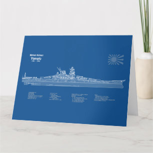 Yamato - Pläne für Schiffskonzepte ABD Dankeskarte