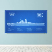 Yamato - Pläne für Schiffskonzepte ABD Leinwanddruck (Insitu (Holzboden))