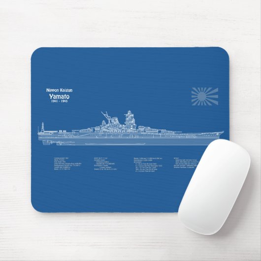 Yamato - Pläne für Schiffskonzepte ABD Mousepad (Mit Mouse)