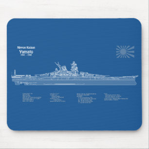 Yamato - Pläne für Schiffskonzepte ABD Mousepad