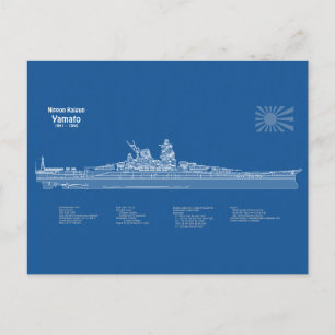 Yamato - Pläne für Schiffskonzepte ABD Postkarte