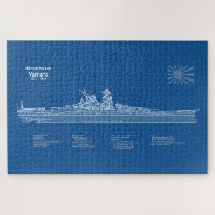 Yamato - Pläne für Schiffskonzepte ABD Puzzle