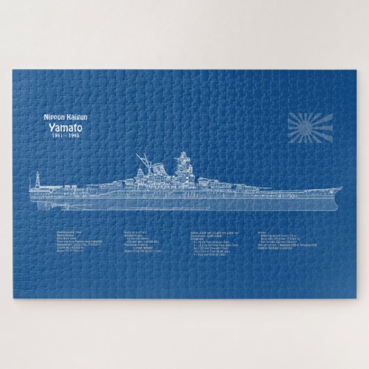 Yamato - Pläne für Schiffskonzepte ABD Puzzle (Horizontal)