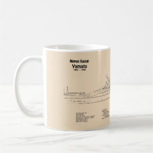 Yamato - Pläne für Schiffskonzepte SD Kaffeetasse