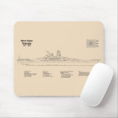Yamato - Pläne für Schiffskonzepte SD Mousepad (Mit Mouse)