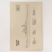 Yamato - Pläne für Schiffskonzepte SD Puzzle (Vertikal)