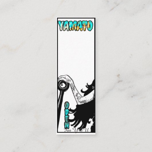 Yamato Warrior Spirit Lesezeichen für Ein-Stücke-L Mini Visitenkarte (Rückseite)