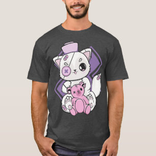 Yami Kawaii Arctic Fox Nurse for Anime Nu goth Men T-Shirt