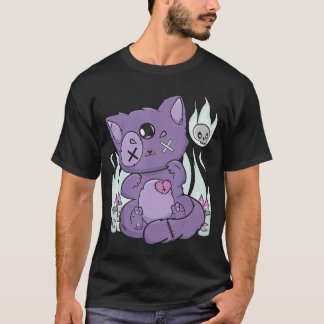 Yami Kawaii Cat And Pastel Goth Neko For Anime Hor T-Shirt
