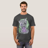 Yami Kawaii Cat With Gotheddy Bear For Cute Horror T-Shirt (Vorne ganz)