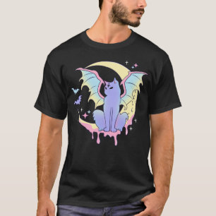 Yami Moon Phases Pastel Goth Cat Kitty Pagan Hexe T-Shirt