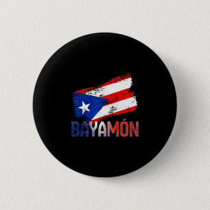 Yamón Stadt Puerto Rico Flagge Vintage Roots Boric Button
