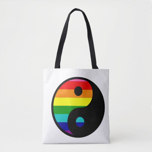 Yan-Yan-Yang-Gay Pride Wiederverwendbar Tasche (Vorderseite)