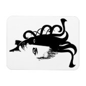 Yan Ying Yang Womans Gesicht Original Art Magnet (Horizontal)