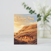 Yanar Dağ (Brennender Berg) Aserbaidschan Postkarte (Stehend Vorderseite)