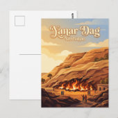 Yanar Dağ (Brennender Berg) Aserbaidschan Postkarte (Vorne/Hinten)