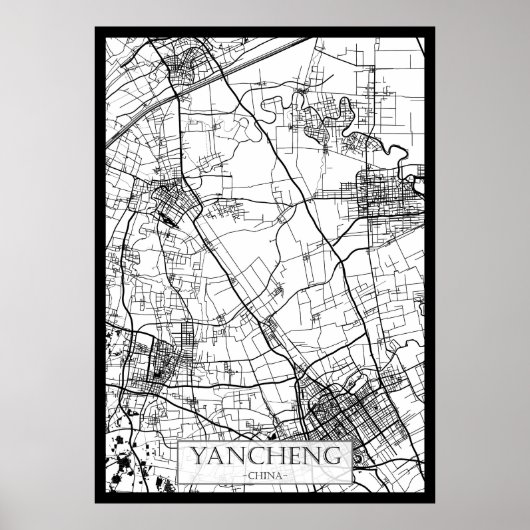 Yancheng China City Map Poster (Vorne)
