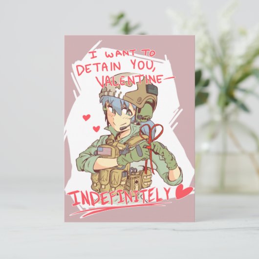 Yandere Operator Valentine 1 Einladung (Stehend Vorderseite)