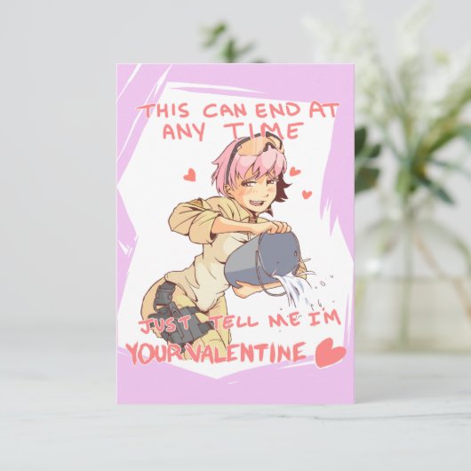 Yandere Operator Valentine 3 Einladung (Stehend Vorderseite)