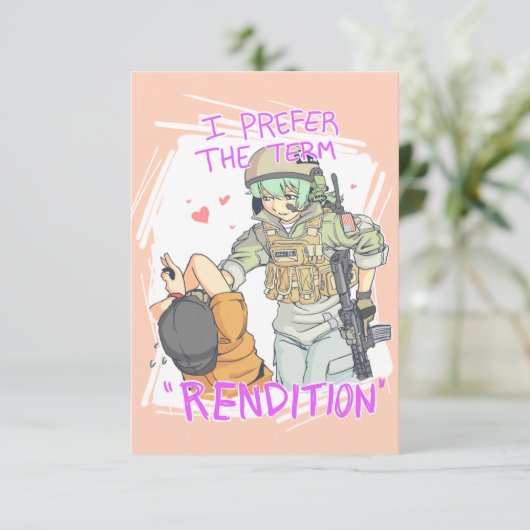 Yandere Operator Valentine 4 Einladung (Stehend Vorderseite)