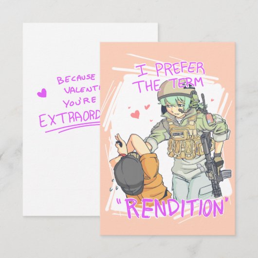 Yandere Operator Valentine 4 Einladung (Vorne/Hinten)