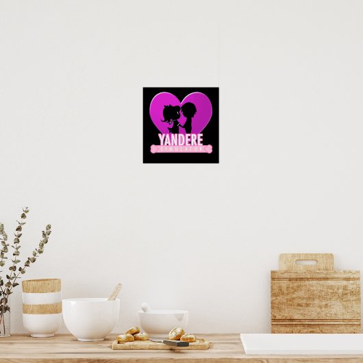 Yandere Simulator Yandere Liebe Print Poster (Küche)